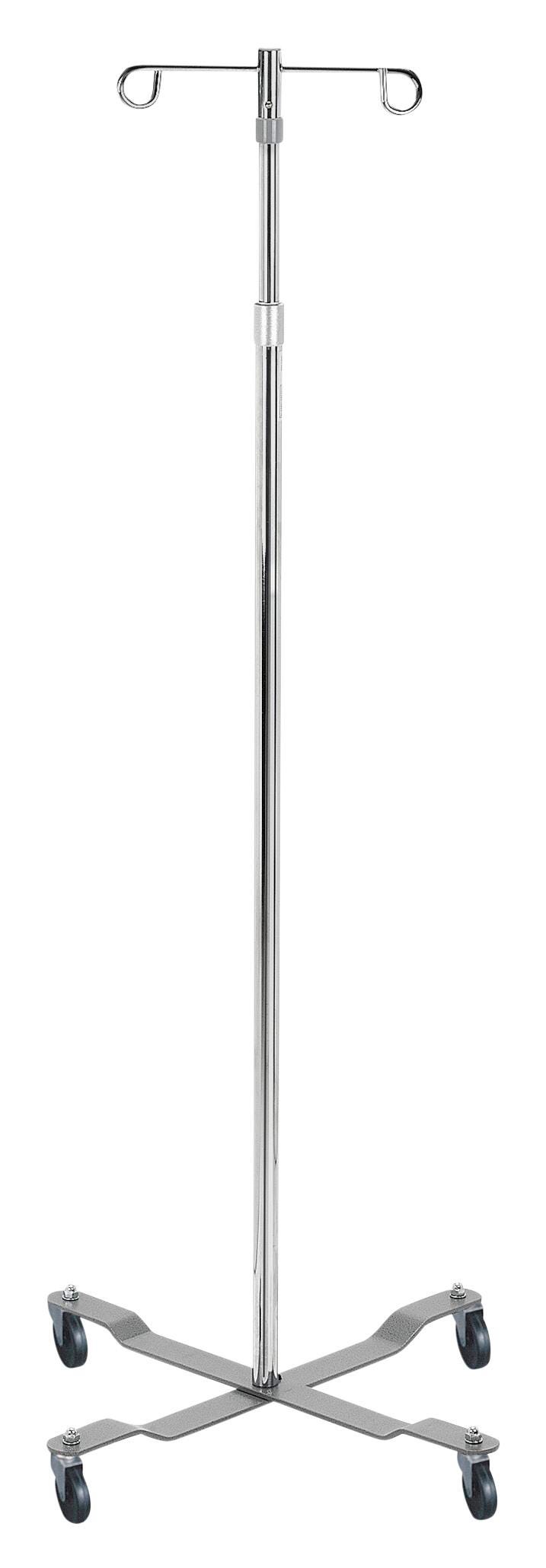 Drive Medical Economy IV Pole, 2 Hooks, 40 to 82 Inches