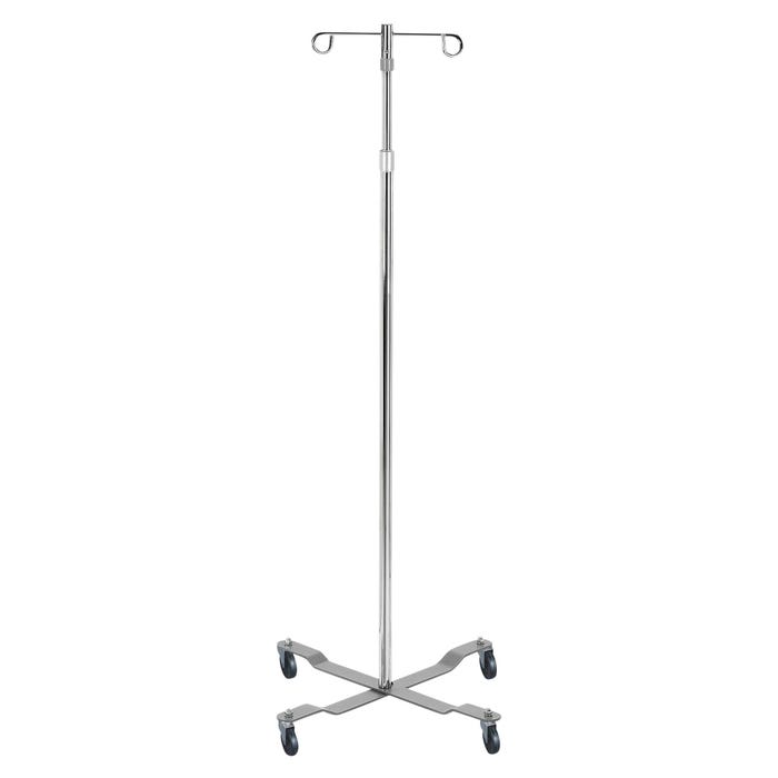 Drive Medical Economy IV Pole, 2 Hooks, 40 to 82 Inches