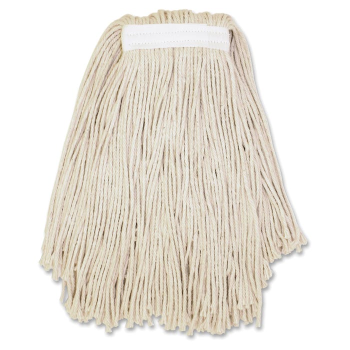Genuine Joe Clamp-Style Cotton Narrow Band No 20 Mophead, Natural, Pack of 12