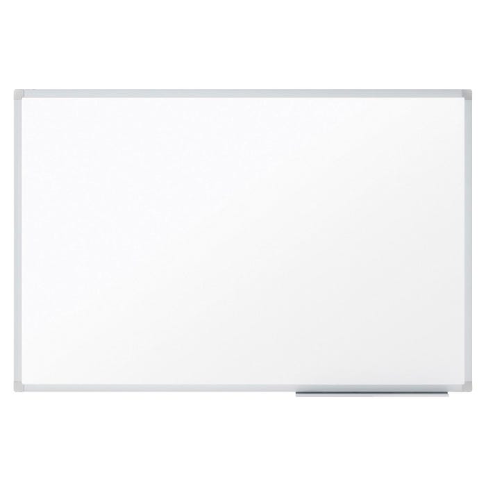 Mead Dry Erase Board with Marker Tray, 96-5/8 x 48-5/8 Inches, Melamine, Aluminum Frame, White, Silver Frame, Wall Mount