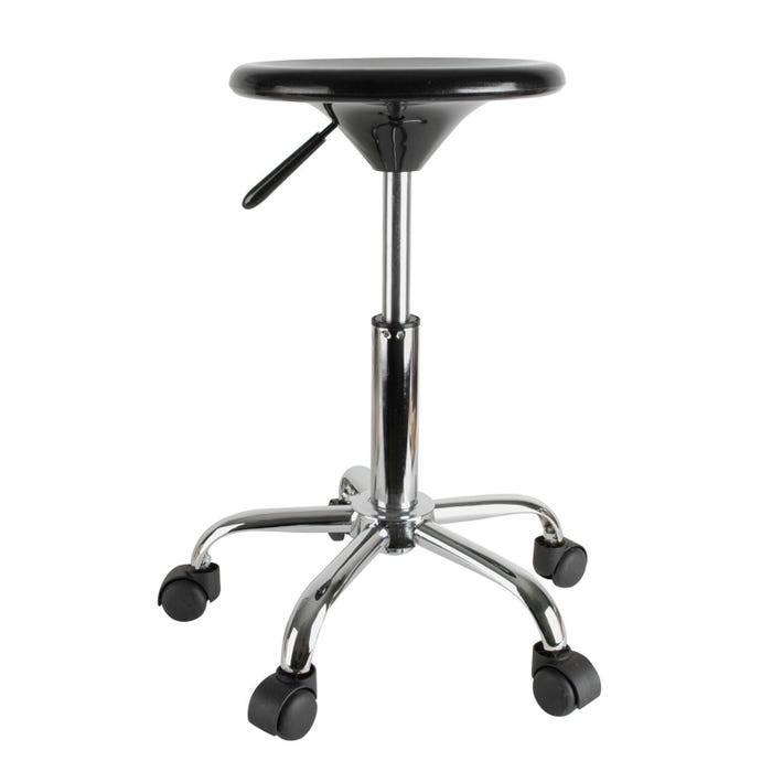 Jack Richeson Adjustable Height Artist Stool, 19 - 24 in Seat, Stainless Steel, Black