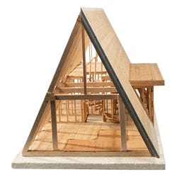 A-Frame House Model Kit, 6 Drawings, Ages 8 and Up, Wood
