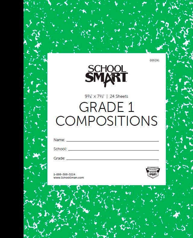School Smart Skip-A-Line Ruled Composition Book, Grade 1, Green, 24 Sheets/48 Pages 085291