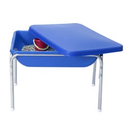 Children's Factory Small Sensory Table and Lid Set, 28-1/2 x 20-1/2 x 18 Inches, Chrome Steel Frame, Item Number 1427601