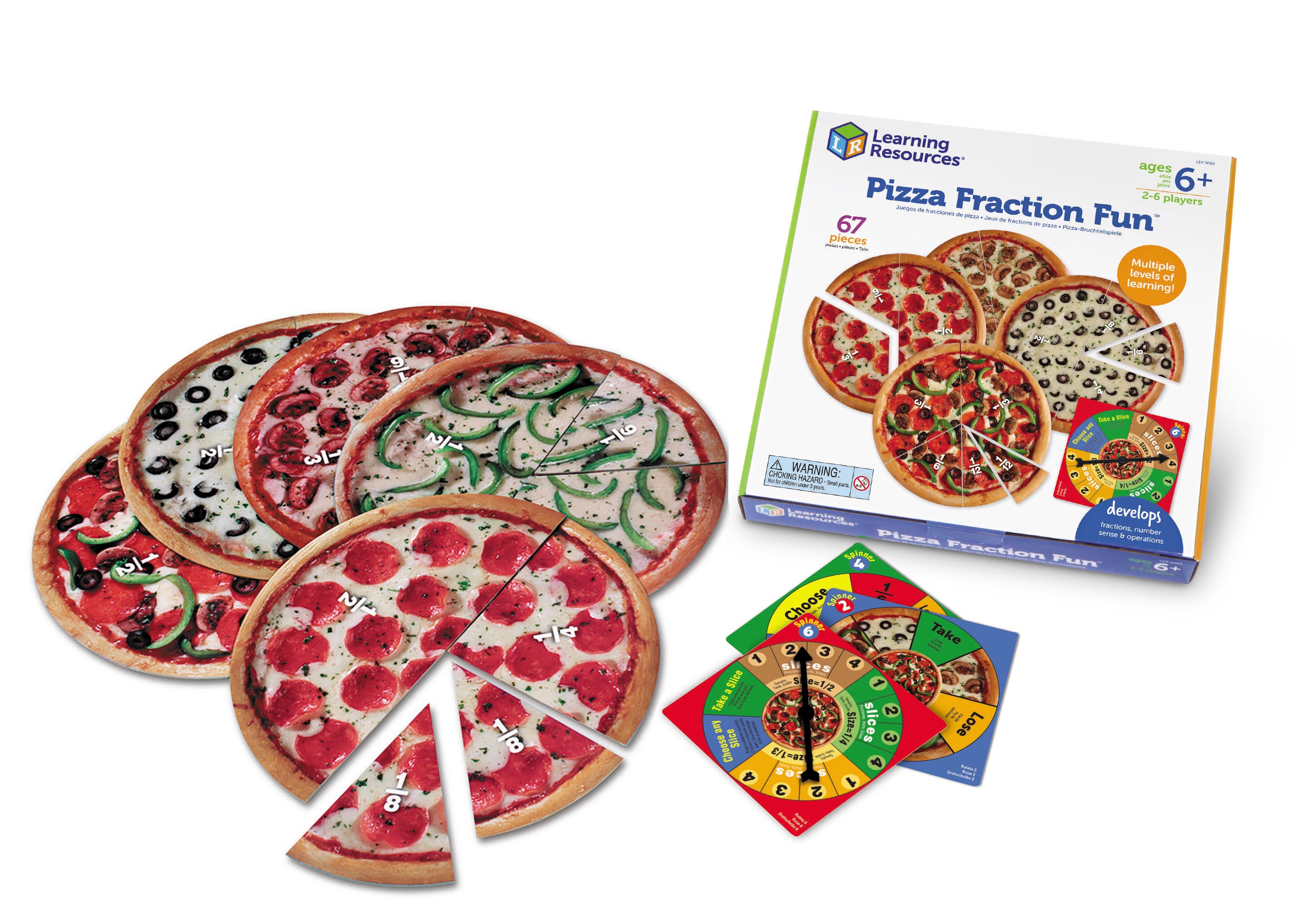 Learning Resources Pizza Fraction Fun Game 077-9604