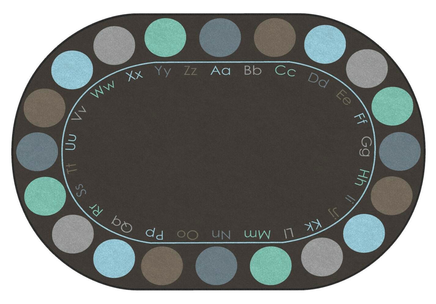 Childcraft Alphabet Colorful Circles Carpet, Oval 4000108