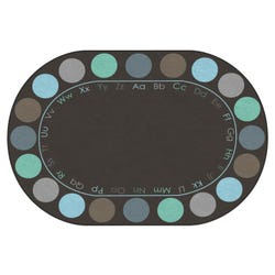 Childcraft Alphabet Colorful Circles Carpet, Oval 4000108
