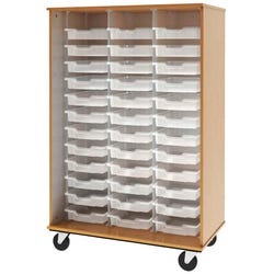 Stevens I.D. Systems Mobile Tray Storage Cart without Doors, 36 Trays, 44 x 24 x 67 Inches 4001063