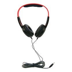 Califone KH-12 BK Pre-K On-Ear Headphones, 3.5mm, Black/Red 2104621