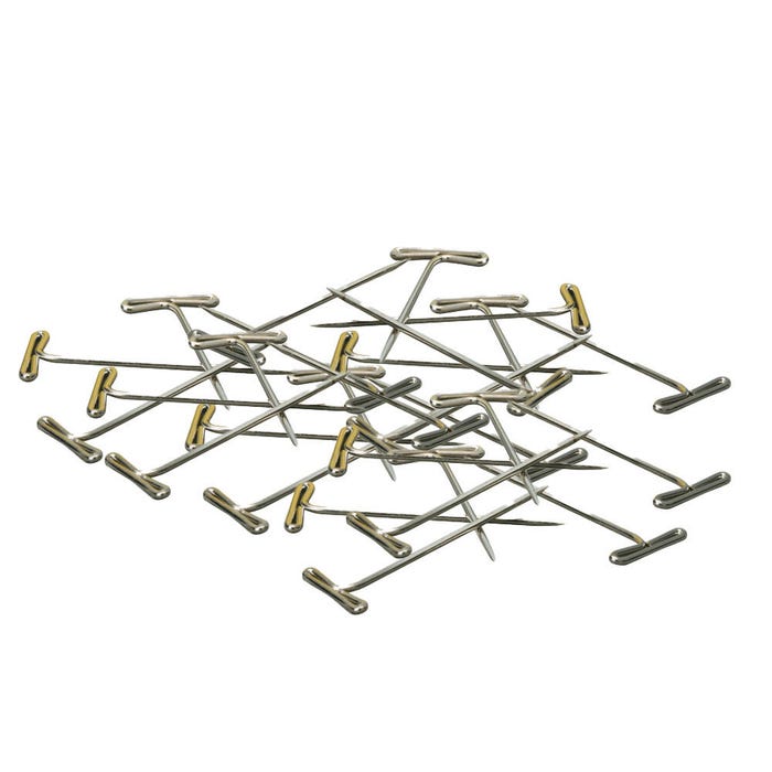 School Smart T-Pins, 1-1/2 Inches, Steel, Pack of 100