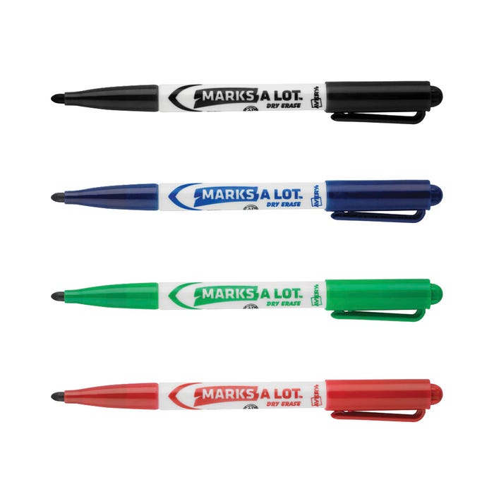 Avery Marks-A-Lot Low Odor Dry Erase Marker, Bullet Tip, Assorted, Set of 24