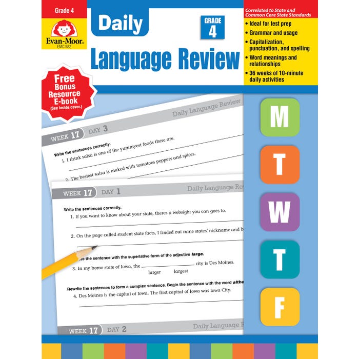 Evan-Moor Daily Language Review Student Workbook, Grade 4