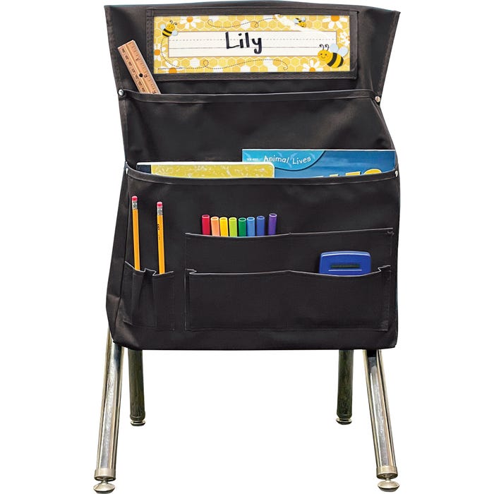 Teacher Created Resources Chair Pocket, Standard, 19 x 15-1/2 Inches, Black, Set of 30