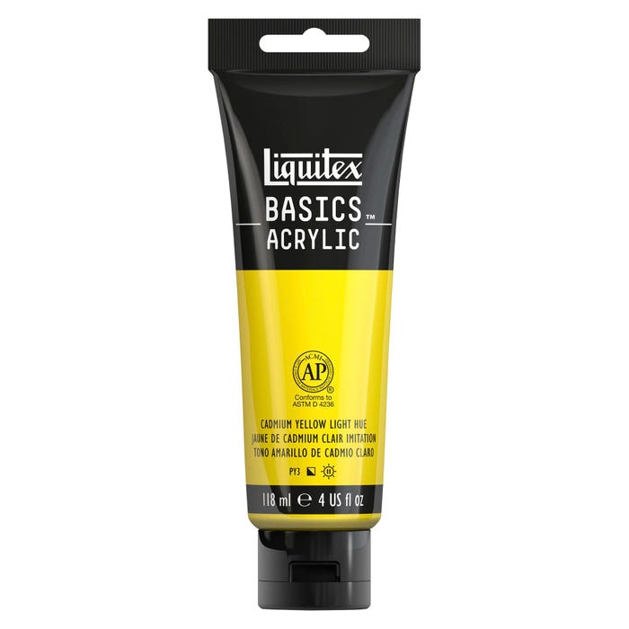 Liquitex BASICS Acrylic Paint, 4 Ounces, Cadmium Yellow Light Hue