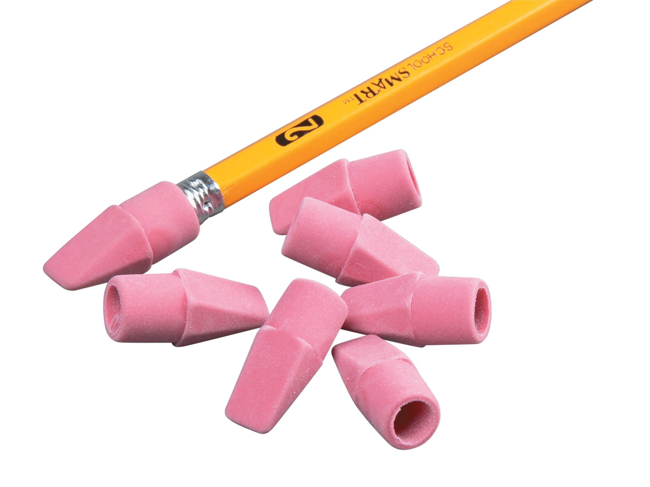 School Smart Pencil Tip Wedge Cap Erasers, Pink, Pack of 144 Item Number 020754