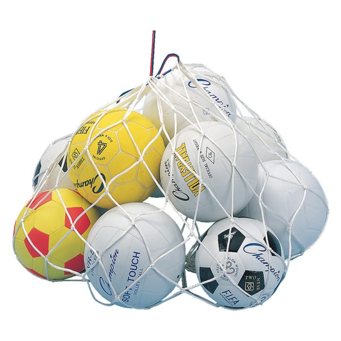 Champion Sports Nylon Ball Bag, 24 x 36 Inches, White