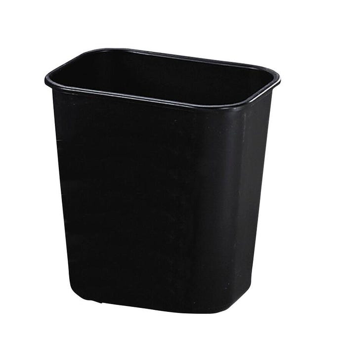 Rubbermaid Standard Rectangle Waste Basket, 13 Quart, Plastic, Black