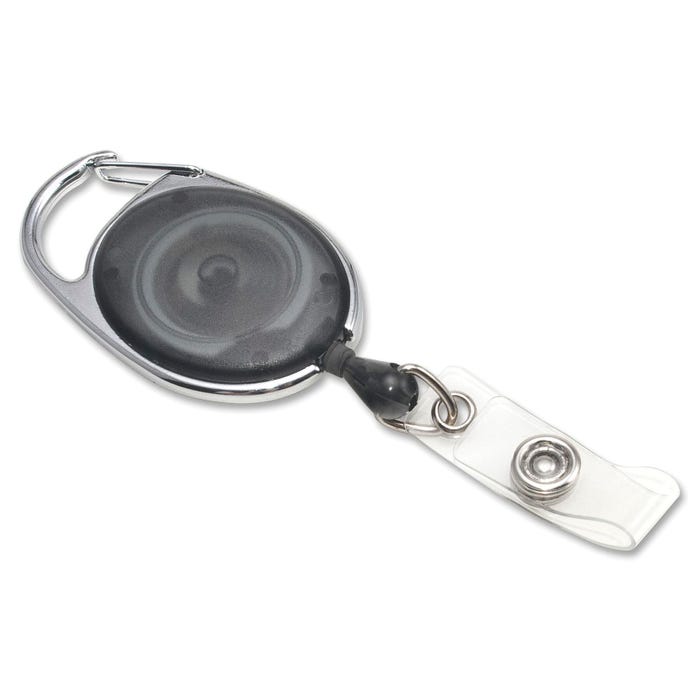 Advantus Retractable ID Reels, Extends 30 Inches, Pack of 12, Smoke