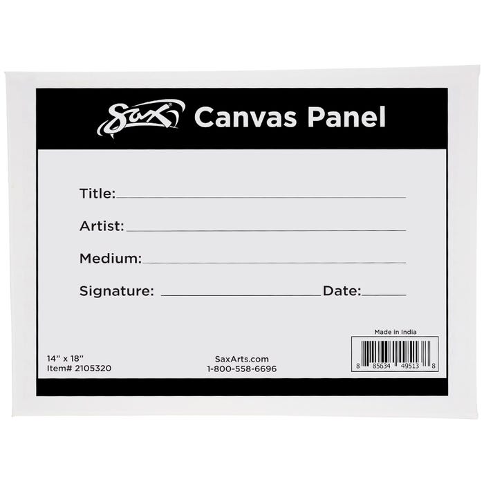 Sax Genuine Canvas Panel, 14 x 18 Inches, White