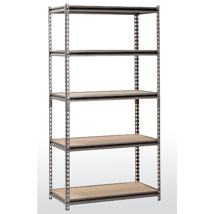 Sandusky Lee Boltless Steel Shelving Unit, 36 x 18 x 72 Inches, Silver Vein