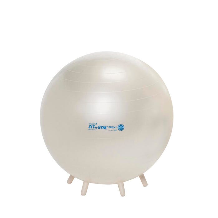Gymnic Sit'N'Gym Therapy Ball with Legs, 22 Inches, Pearl White