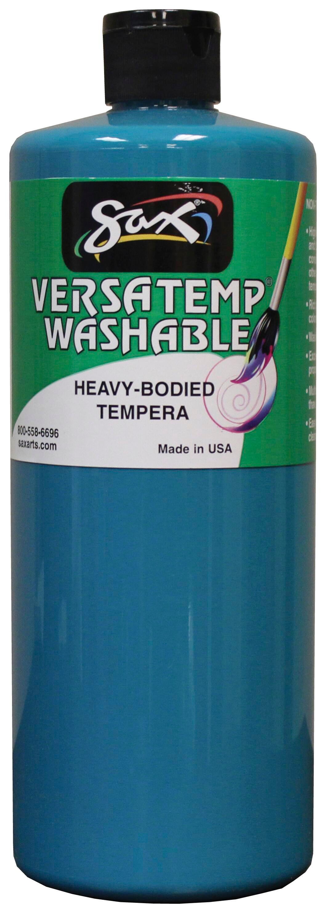 Image for Sax Versatemp Washable Heavy-Bodied Tempera Paint, 1 Quart, Turquoise from School Specialty