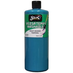 Sax Versatemp Washable Heavy-Bodied Tempera Paint, 1 Quart, Turquoise 1592680