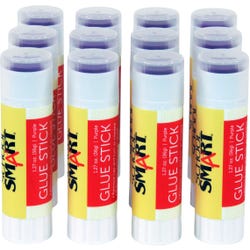 School Smart Glue Sticks, 1.27 Ounce, Purple Pack of 36