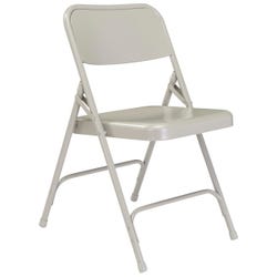 National Public Seating 200 Premium Folding Chair, 18 ga Steel Frame, 18-1/4 x 20-1/4 x 29-1/2 Inches, Grey, Set of 4, Item Number 2051429