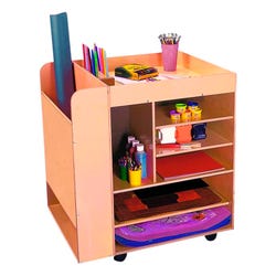 Whitney Brothers Rolling Art Cart, 24-1/2 x 29-3/4 x 33 Inches, Item Number 1136620