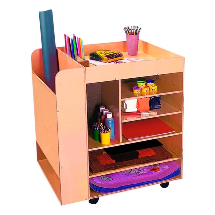 Whitney Brothers Rolling Art Cart, 24-1/2 x 29-3/4 x 33 Inches