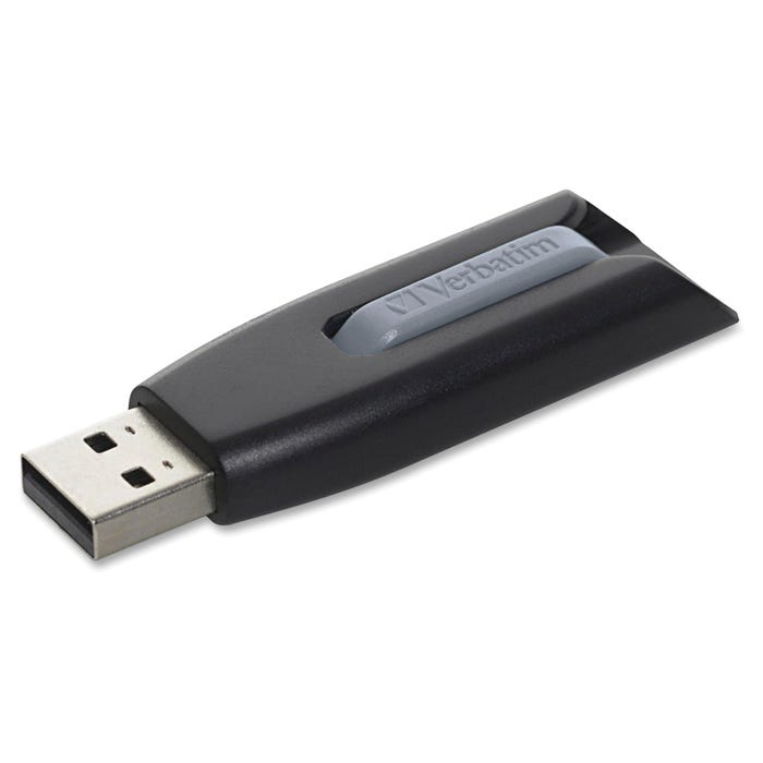 Verbatim Store 'n' Go V3 USB 3.0 Flash Drive, 256 GB, Black/Gray
