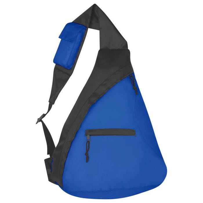 Budget Sling Backpack, Black/Royal Blue