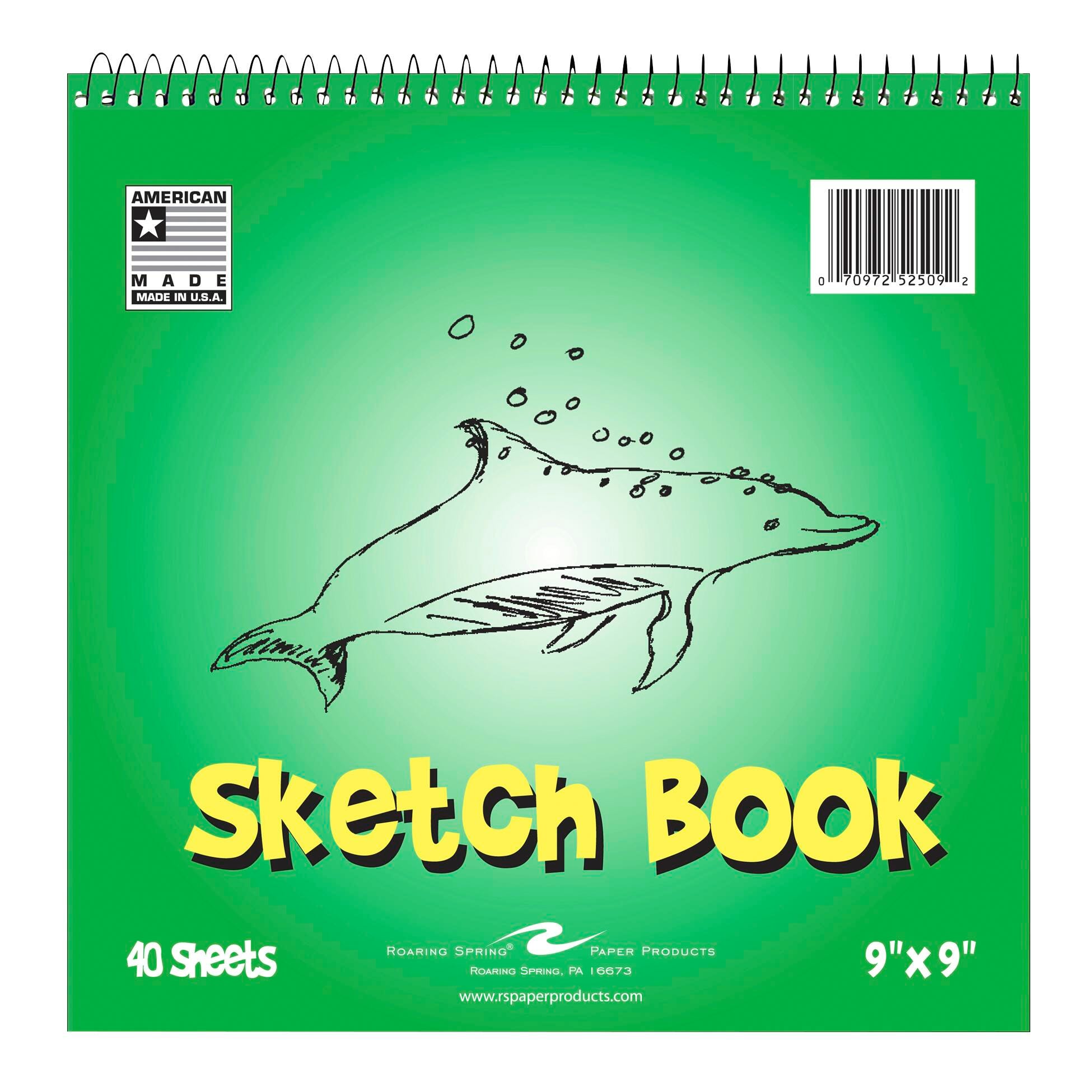 Roaring Spring Kids Sketch Book, 9 x 9 Inches, 40 Sheets, Item Number 2103584