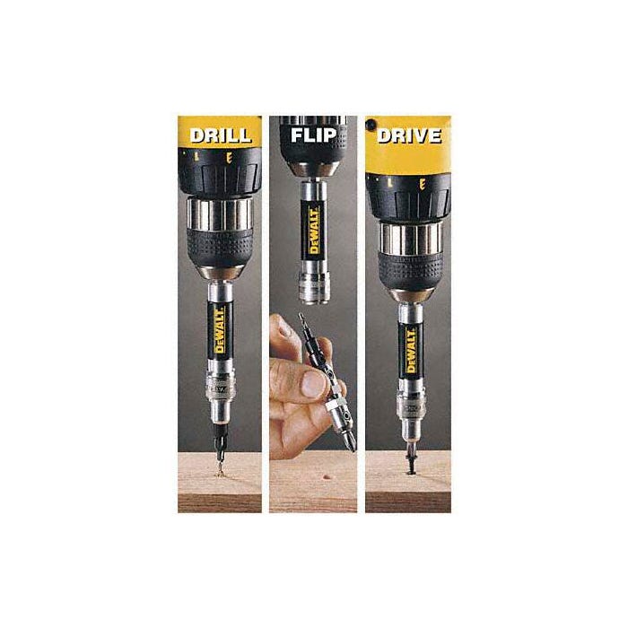 Dewalt Dw2730 8-Piece Split Point Steel Drill Drive Set, 5/16 in Shank, Black Oxide