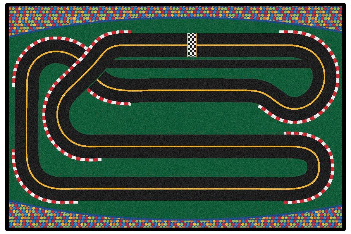 Carpets for Kids KID$Value Super Speedway Racetrack Carpet, Rectangle 4002322