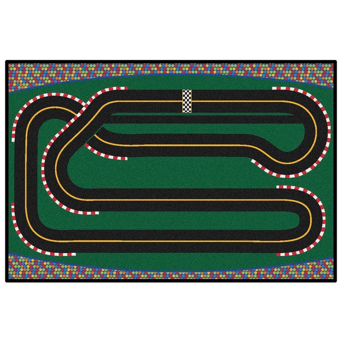 Carpets for Kids KID$Value Super Speedway Racetrack Carpet, Rectangle