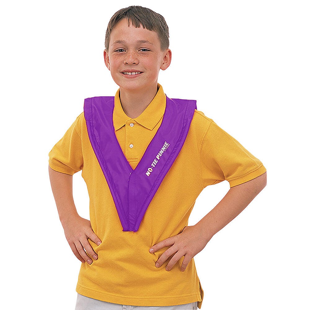 Image for FlagHouse No Tie Pinnie, Child, Purple from School Specialty