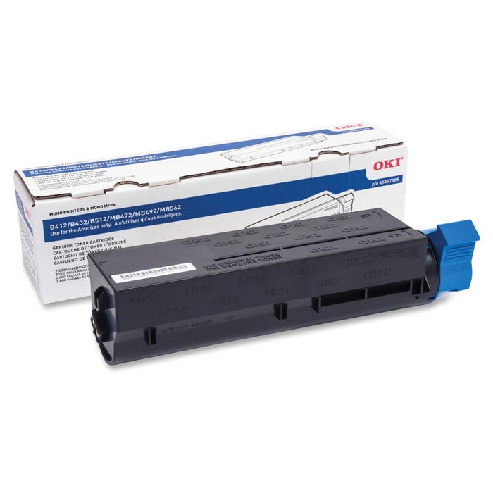 Okidata Ink Toner Cartridge, 45807105, Black