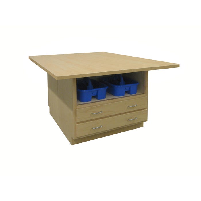 Hann Crafts and Project Workstation, 64 W x 54 D x 32-1/4 H Inches, Maple Laminate