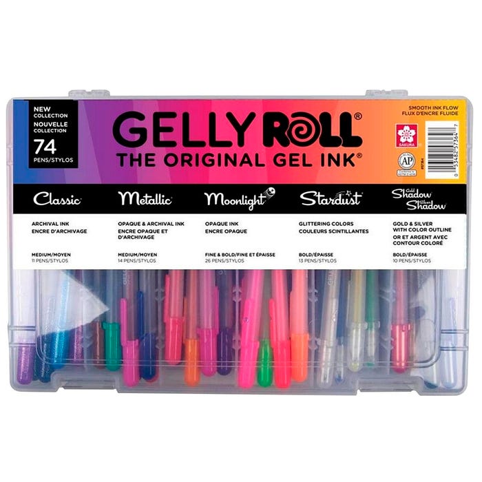 Sakura Gelly Roll Pens, Classroom Assortment, Set of 74