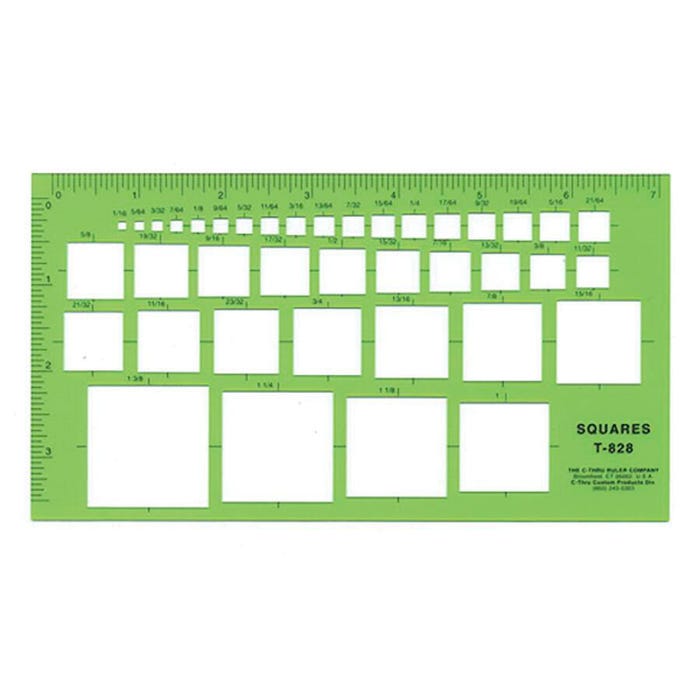 Westcott Squares Template, 4 x 7-1/4 Inches