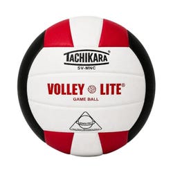 Tachikara® SVMN Volley-Lite® Volleyball, Scarlet/White/Black