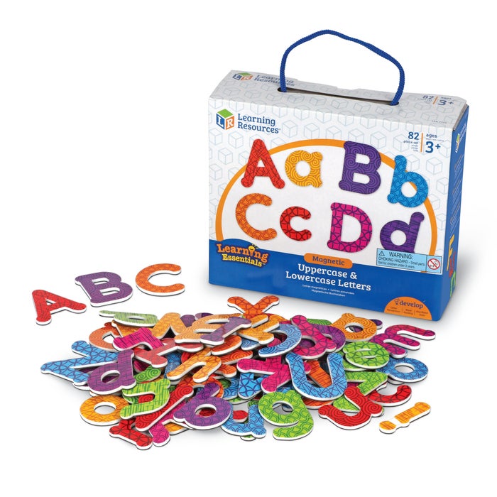 Learning Resources Magnetic Uppercase and Lowercase Letters, Set of 82, Grades PreK and Above