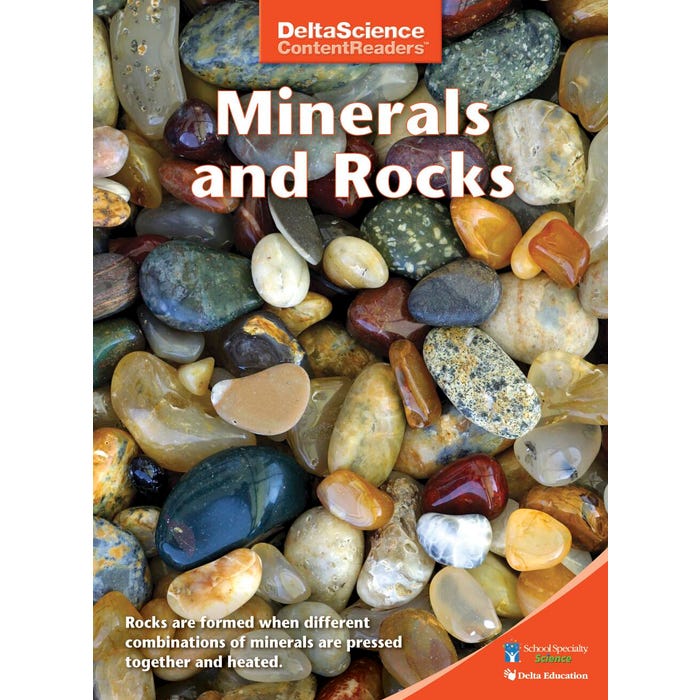 Delta Science Content Readers Minerals, Rocks and Fossils Red Book, Pack of 8