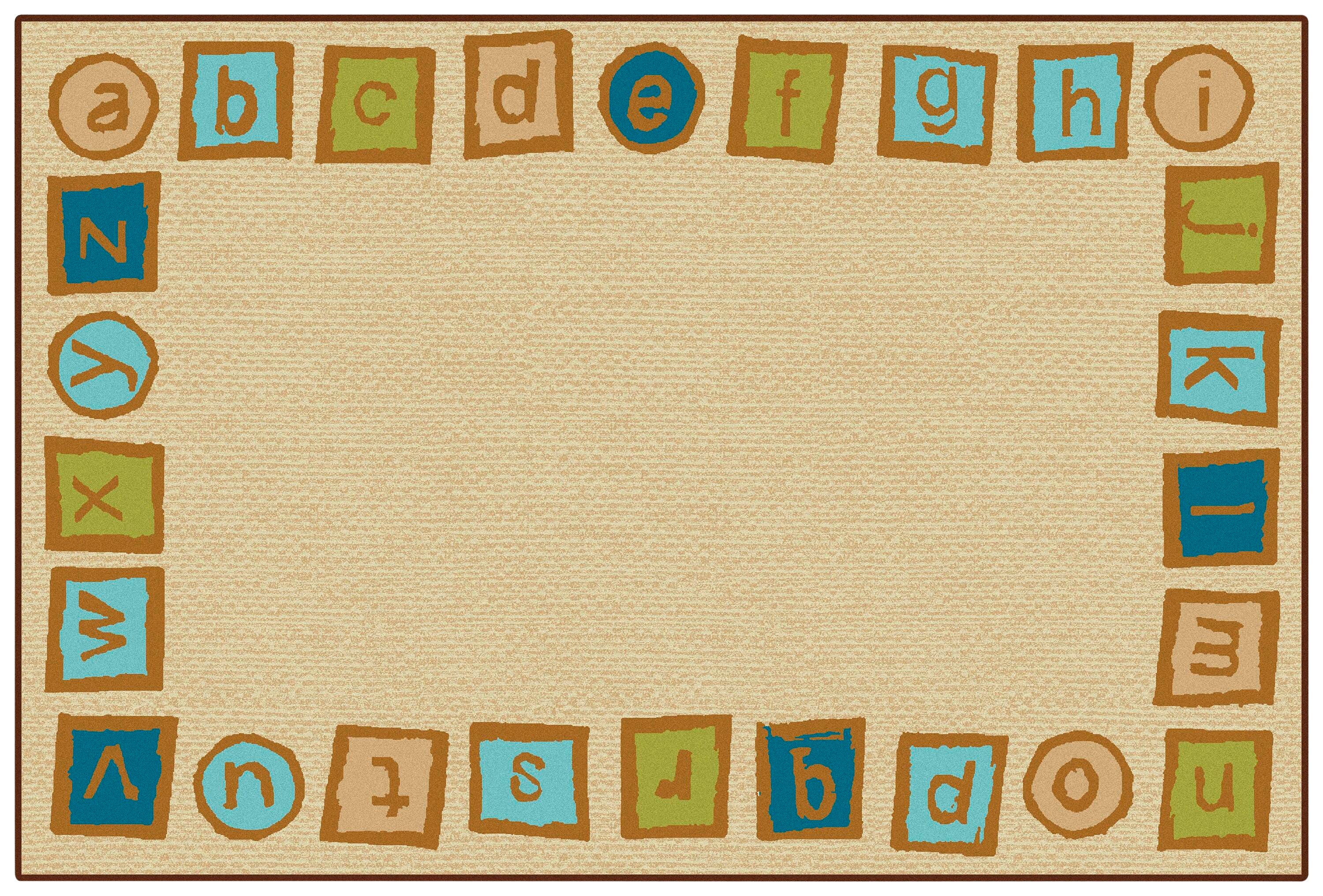 Carpets for Kids KIDSValue Plus Alphabet Blocks Border, Rectangle 4001996