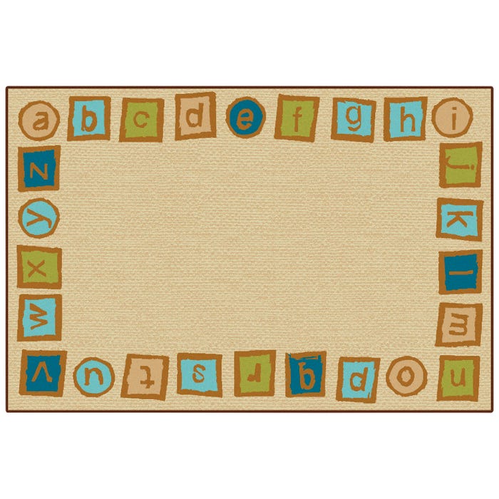 Carpets for Kids KIDSValue Plus Alphabet Blocks Border, Rectangle
