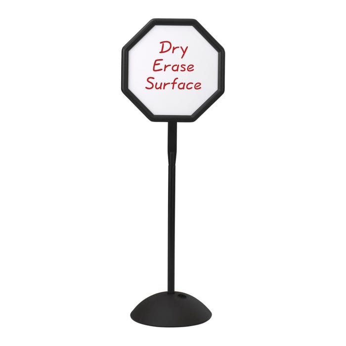 Safco Write Way Markerboard Octagon Floor Sign, 22-1/2 x 65 Inches