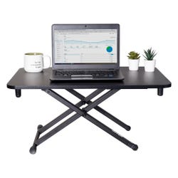 Victor High Rise Height Adjustable Laptop Desk, 28-3/4 x 18-1/2 x 16 Inches, Black, Item Number 2103078