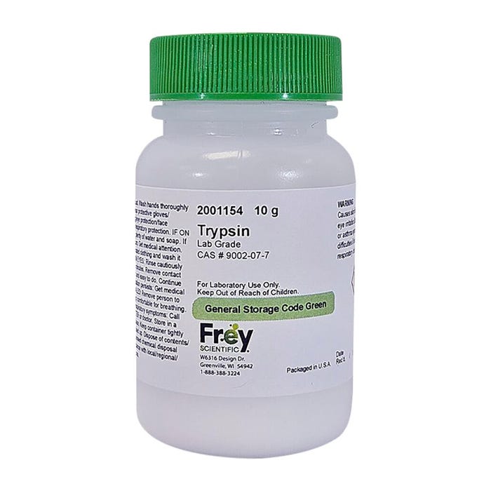 Frey Scientific Trypsin, Lab Grade, 10 Grams